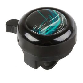 Велозвонок M-WAVE Black Fancy Bella 3D, чёрная фантазия, 55 мм, пластик/сталь, 420125, изображение  - НаВелосипеде.рф