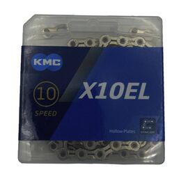 Цепь KMC X10EL, 10 скоростей, 114L, серебристый, BXEL10N4, изображение  - НаВелосипеде.рф