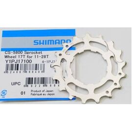 Звезда велосипедная SHIMANO, задняя, 17 зубов, для кассеты CS-5800 11-28Т, серебристый, Y1PJ17100, изображение  - НаВелосипеде.рф