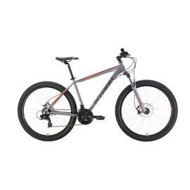 Горный велосипед Stark Hunter 27.2+ HD 27,5 2022, Вариант УТ-00298205: Рама: 18" (Рост: 167-178 см), Цвет: серый/оранжевый, изображение  - НаВелосипеде.рф