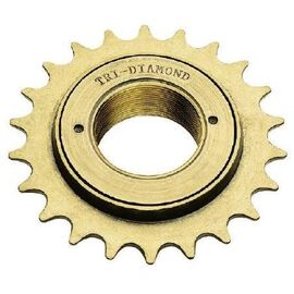Трещотка-фривил велосипедная Tri Diamond, 22T, 1/2"x1/8", золотистая, FW-22T, изображение  - НаВелосипеде.рф