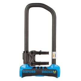 Замок велосипедный OXFORD Shackle 14 Pro, U-образный, на ключе, синий, LK322, изображение  - НаВелосипеде.рф