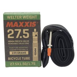 Камера велосипедная Maxxis Welter Weight 27.5x1.50/1.75 0.8 мм, вело ниппель 48 мм, IB75081400, изображение  - НаВелосипеде.рф