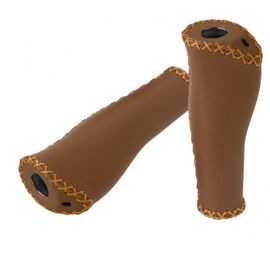 Грипсы велосипедные XLC Handles GR-S29, 135 мм, brown, genuine leather, 2501589320, изображение  - НаВелосипеде.рф