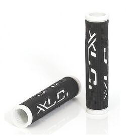 Грипсы велосипедные XLC Bar Grips Dual Colour, 125 мм, black\white, 2501583503, изображение  - НаВелосипеде.рф