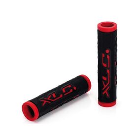 Грипсы велосипедные XLC Bar Grips Dual Colour, 125 мм, black/red, 2501583504, изображение  - НаВелосипеде.рф