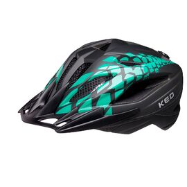 Шлем велосипедный KED Street Junior Pro, детский, Black Green Matt, 2021, Вариант УТ-00298188: Размер: M (53-58 см), изображение  - НаВелосипеде.рф