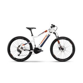 Электровелосипед Haibike SDURO HardSeven 5.0 500Wh 27.5" 2020, Вариант УТ-00298215: Рама: S (Рост: 150-170 см), Цвет: white/orange/blue, изображение  - НаВелосипеде.рф