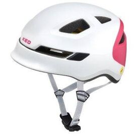 Шлем велосипедный KED POP, детский, White Magenta, 2022, Вариант УТ-00298273: Размер: M (52-56 см), изображение  - НаВелосипеде.рф