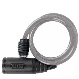 Замок велосипедный Oxford Cable lock, троссовый, на ключ, серый, OF01, изображение  - НаВелосипеде.рф
