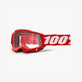 Веломаска 100% Accuri 2 Goggle, Red/Clear Lens, 50221-101-03, изображение  - НаВелосипеде.рф