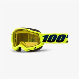 Веломаска 100% Accuri 2 Snowmobile Goggle, Fluo Yellow/Yellow Vented Dual Lens, 50223-608-04, изображение  - НаВелосипеде.рф