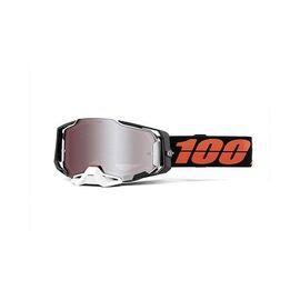 Веломаска 100% Armega Blacktail / Hiper Silver Mirror Lens, 50721-404-02, изображение  - НаВелосипеде.рф