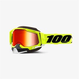 Веломаска 100% Racecraft 2 Snowmobile Goggle Fluo Yellow /Mirror Red Lens, 50122-651-04, изображение  - НаВелосипеде.рф