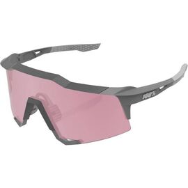 Очки велосипедные 100% Speedcraft, Soft Tact Stone Grey / HIPER Coral Lens, 61001-424-01, изображение  - НаВелосипеде.рф