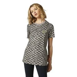 Футболка велосипедная Fox Cheetah Check SS Tee, женская, Heather Graphite, 2021, 28231-185-M, Вариант УТ-00298931: Размер: M, изображение  - НаВелосипеде.рф