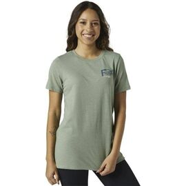 Футболка велосипедная Fox Pushin Dirt SS Tee, женская, Sage, 2021, 28251-221-M, Вариант УТ-00298933: Размер: M, изображение  - НаВелосипеде.рф