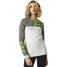 Футболка велосипедная Fox Skew LS Top, женская, Light Grey, 2021, 28689-097-XS, Вариант УТ-00298945: Размер: XS, изображение  - НаВелосипеде.рф