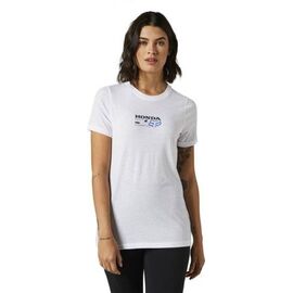 Футболка велосипедная Fox Honda SS Tee, женская, White, 2021, 28713-008-S, Вариант УТ-00298946: Размер: S, изображение  - НаВелосипеде.рф