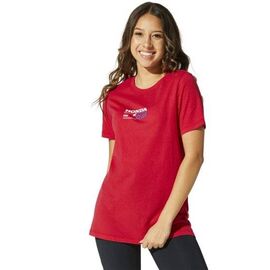 Футболка велосипедная Fox Honda SS Tee, женская, Flow Red, 2021, 28713-110-M, Вариант УТ-00298947: Размер: M, изображение  - НаВелосипеде.рф