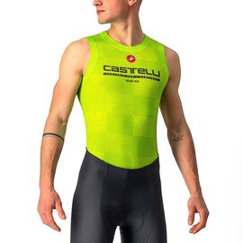 Велобелье нательное Castelli PRO MESH, лайм, 4522033, Вариант УТ-00293777: Размер: M, изображение  - НаВелосипеде.рф