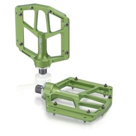Педали велосипедные XLC PD-M14, Alu, lime green, 2501813118, изображение  - НаВелосипеде.рф