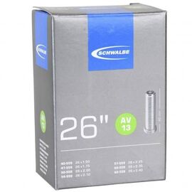 Камера велосипедная Schwalbe Nr. 13, 26x1,50-2,50, авто ниппель, A1304, изображение  - НаВелосипеде.рф