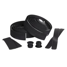 Оплётка руля KELLYS Gravel tape, экстратолстый материал 3,5мм, ЭВА+VexGel™, с заглушками и законцовками, чёрный, ZKE2050, изображение  - НаВелосипеде.рф