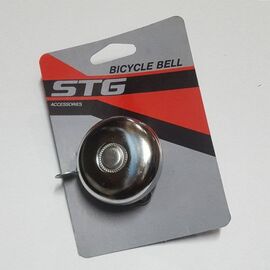 Звонок велосипедный Bike Parts, сталь, серебристый, Х8417, изображение  - НаВелосипеде.рф
