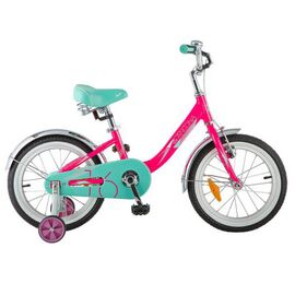 Детский велосипед NOVATRACK ANCONA 16" 2018, Вариант УТ-00298959: Возраст: 4-6 лет (Рост: 100-120 см), Цвет: розовый, изображение  - НаВелосипеде.рф