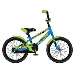 Детский велосипед NOVATRACK EXTREME 16" 2019, Вариант УТ-00298962: Возраст: 4-6 лет (Рост: 100-120 см), Цвет: синий, изображение  - НаВелосипеде.рф
