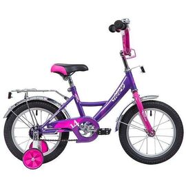 Детский велосипед NOVATRACK VECTOR 14" 2019, 143VECTOR.LC9, Вариант УТ-00299245: Возраст: 3-5 лет (Рост: 95-115 см), Цвет: лиловый, изображение  - НаВелосипеде.рф