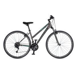 Женский велосипед AUTHOR Integra 700С 2022, Вариант УТ-00298324: Рама: 17" (Рост: 155-169 см), Цвет: серебро/бирюза, изображение  - НаВелосипеде.рф