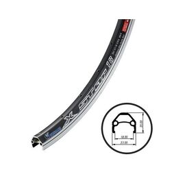 Обод велосипедный Weinmann X-STAR18, двойной, алюминий, 27.5”, 32H*14G, черный, WM10 275 (32H) black, изображение  - НаВелосипеде.рф