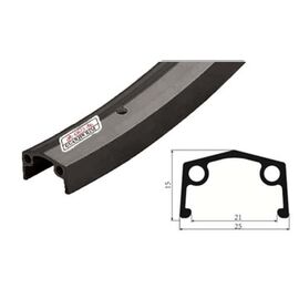 Обод велосипедный Vinca Sport 24”, 36H*14G, одинарный, алюмниевый, черный, GJS 24 black, изображение  - НаВелосипеде.рф