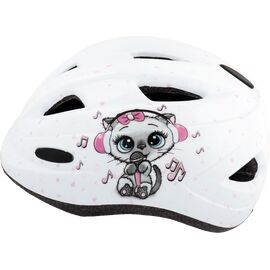 Шлем велосипедный Vinca Sport Kitty, детский, с рисунком, индивидуальная упаковка, белый, Вариант УТ-00301223: Размер: M(52-56см), изображение  - НаВелосипеде.рф