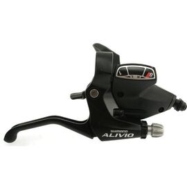 Переключатель SHIMANO ALIVIO ASTM410R8 (шифтер+тормозная ручка), 8 скоррстей, правая, черная, 2-8104, изображение  - НаВелосипеде.рф