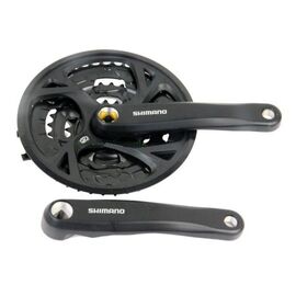 Система SHIMANO ALTUS AFCM371E422CL, 9 скоростей, 44/32/22 зубьев, 175мм, с защитой, черная, 2-8147, изображение  - НаВелосипеде.рф