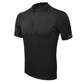 Велофутболка FUNKIER CEFALU J-161 Black Men Active Jersey с длинной молнией, с водонепрон. карман, черная, 12-932, Вариант УТ-00315728: Размер S, изображение  - НаВелосипеде.рф