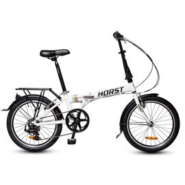 Велосипед складной HORST Optimus 20", 2022, 24-2200000093, Вариант УТ-00316390: Рама: one size (Рост: 145-185см). Цвет: Белый, изображение  - НаВелосипеде.рф