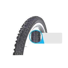 Покрышка велосипедня TRIX, 24"х 2.125 (57-507), TXBL-804, горная, средняя, черная, BL-804 BLACK, изображение  - НаВелосипеде.рф