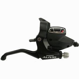 Шифтер/Тормозная ручка SHIMANO Alivio, M410, правый, 8 скоростей, трос 2050мм, черная, без упаковки, изображение  - НаВелосипеде.рф