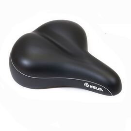 Седло VELO комфорт 254x205 мм, вакуумное, эластомерное, черное, SD-VL-6123-0-BK, изображение  - НаВелосипеде.рф