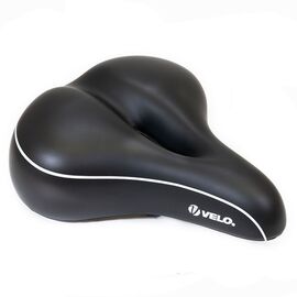 Седло VELO комфорт 254x205 мм, вакуумное, эластомерное, с вентиляцией, черное, SD-VL-6115-0-BK, изображение  - НаВелосипеде.рф