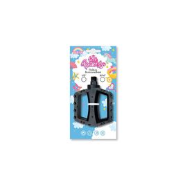 Педали детские TRIX Little Princess, пластиковые, 100x80мм, резьба 1/2", с шипами, черные, PDTX82412LP, изображение  - НаВелосипеде.рф