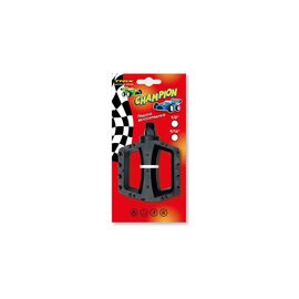 Педали детские TRIX Champion, пластиковые, 100x80мм, резьба 9/16", с шипами, черные, PDTX82414CH, изображение  - НаВелосипеде.рф