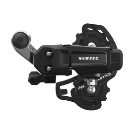 Переключатель задний SHIMANO Tourney, TY200, GS, 6/7 скоростей, крепление на болт, черный, без упаковки, изображение  - НаВелосипеде.рф