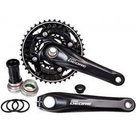 Система шатунов велосипедная Shimano Deore, M612, 170мм, ин.вал, 42/32/24Tс кареткой, черный EFCM612C002XL, изображение  - НаВелосипеде.рф