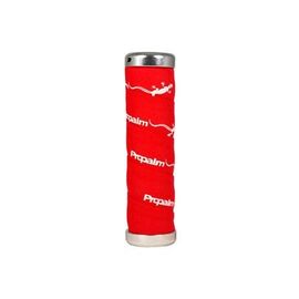 Грипсы велосипедные PROPALM, 128мм, с 1 алюминиевым грипстопом, с заглушками, красные, Pro-C509EP1, изображение  - НаВелосипеде.рф