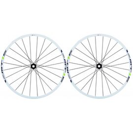 Колеса велосипедные SHIMANO MT15A, переднее и заднее, 29', C.Lock, бело-зеленый, EWHMT15AFR9WC, изображение  - НаВелосипеде.рф
